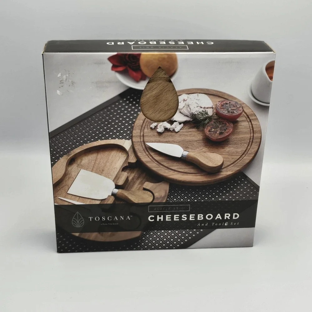 Toscana Cheese‎ Board And Tools Set New, Wooden, Entertainment, Hostess